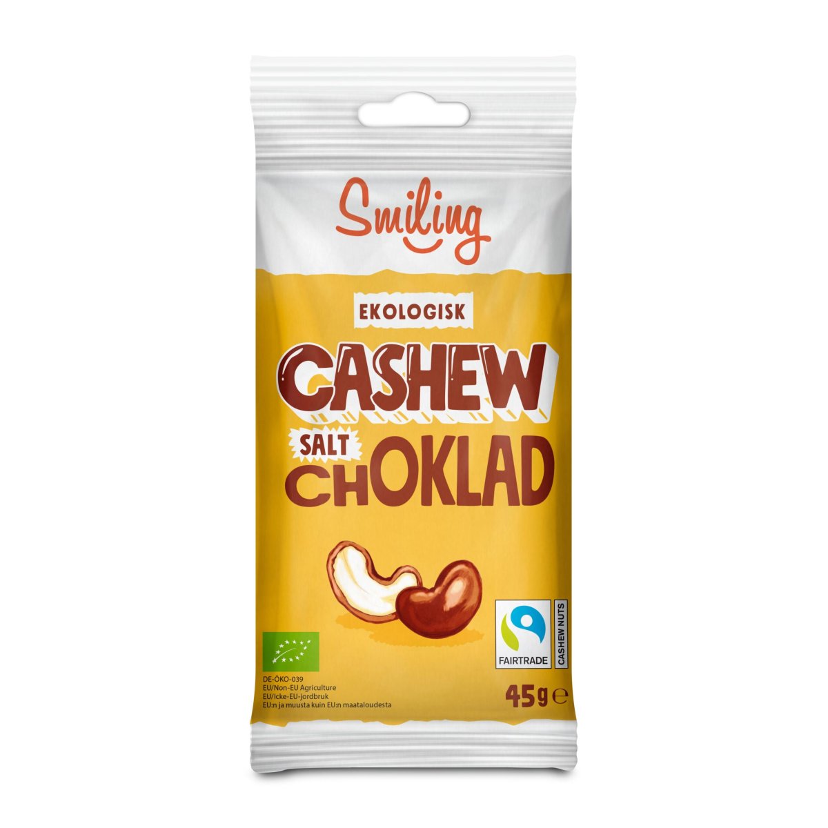 Smiling Cashew Salt Ljus Choklad 45g - Bild 2